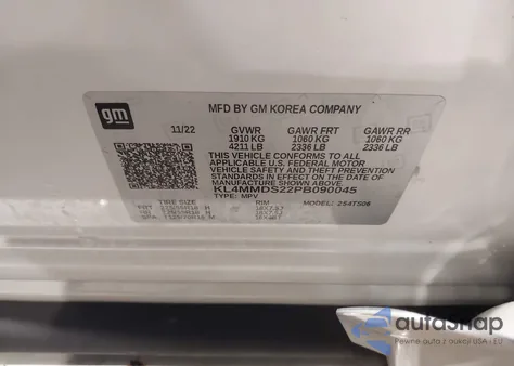 2023 Buick Encore Gx Select Fwd z USA, uszkodzony, nr VIN KL4MMDS22PB090045